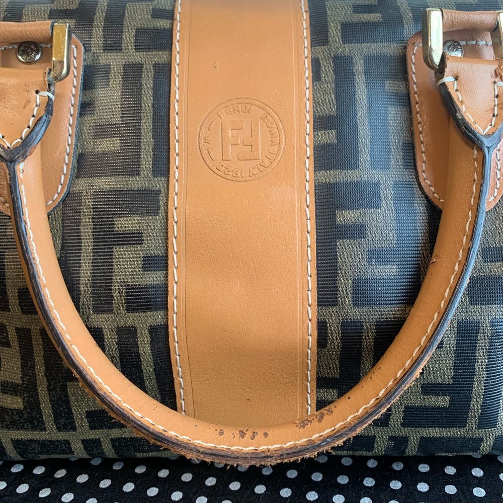 Vintage FENDI Roma 1925 zucca Boston  speedy Bag ‘70 ❤️ - Picture 3 of 16